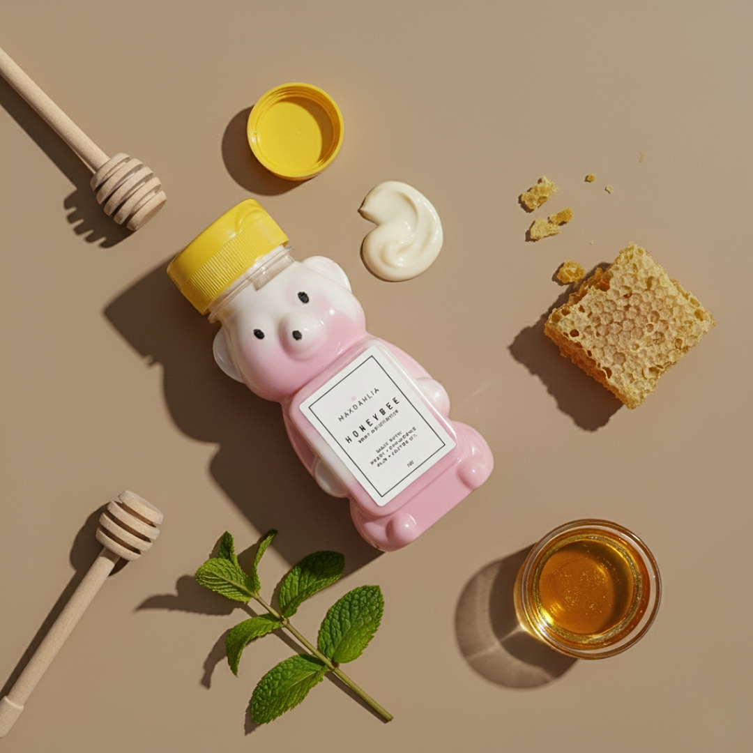Peppermint Vanilla Maple HoneyBee Bear Body Moisturizer