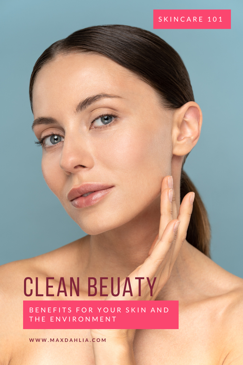 Healthy glowing skin achieved with clean beauty skincare regimen